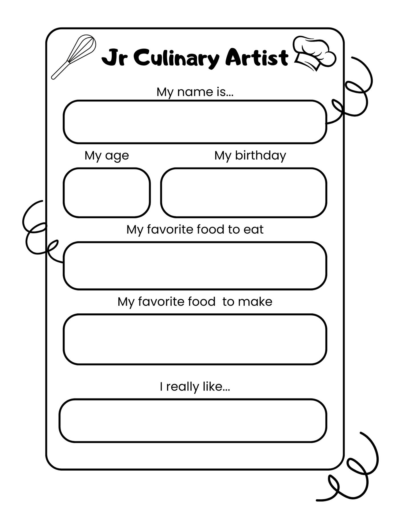Junior Scientist Culinary Artist